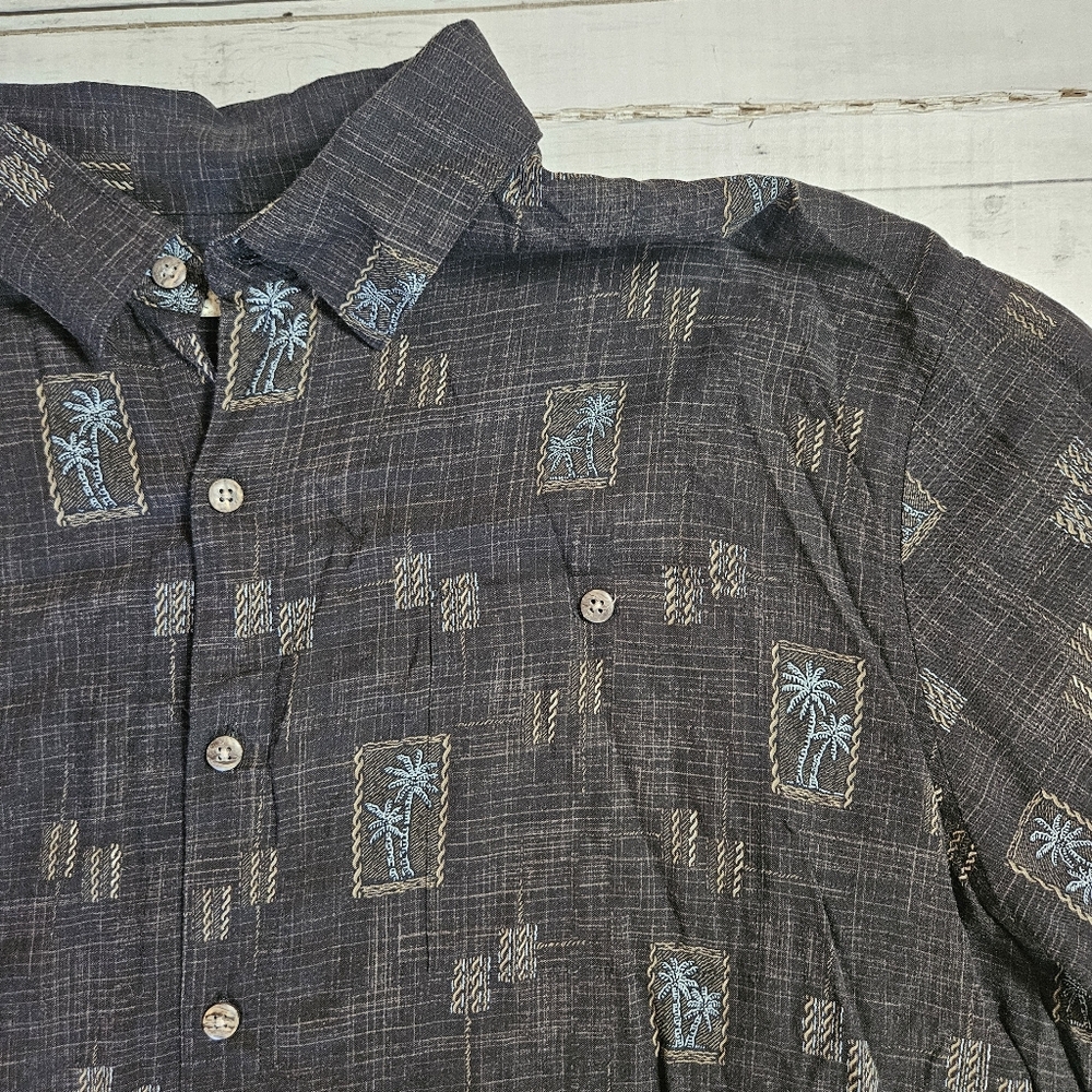 Batik‎ Bay Hawaiian Shirt Plack Palm Trees XXL